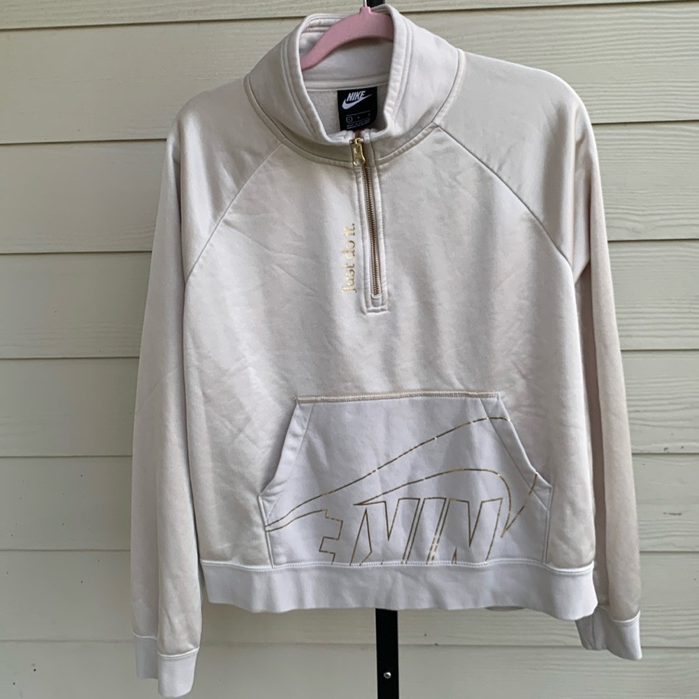 Nike just do it quarter zip sporty activewear pullover jacket large